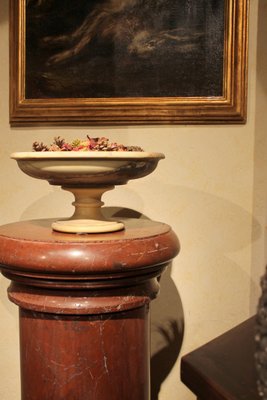 Italian 19th Century Neoclassical Marble Bowl on Pedestal or Tazza Centerpiece-AXE-1433406