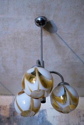 Italian 3-Arm Chandelier in Murano Glass, 1960s-ED-1799405