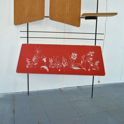 Italian 4-Hook Coat Rack with Courtesy Light, 1960s-JQO-857192