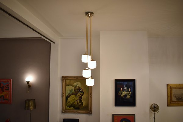 Italian 4-Light Pendant Lamp, 1970s-GXL-1181281