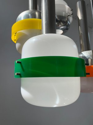 Italian 4-Light Suspension Pendant Lamp, 1950s-HUR-655243