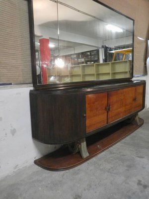 Italian 6-Door Sideboard with Mirror in the Style of Paolo Buffa, 1940s, Set of 2-WWQ-782234