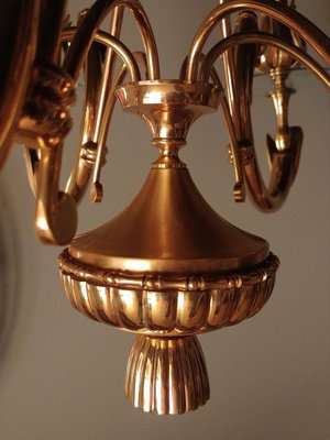 Italian 6-Light Chandelier by Oscar Torlasco, 1960s-ZST-632456