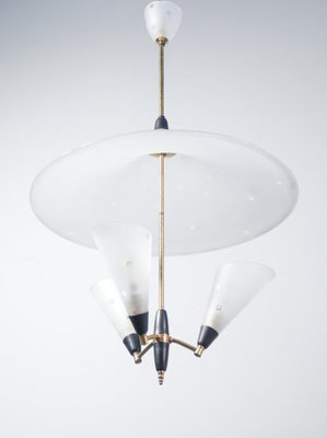 Italian Acidic Glass Chandelier, 1950s-OJE-1360807