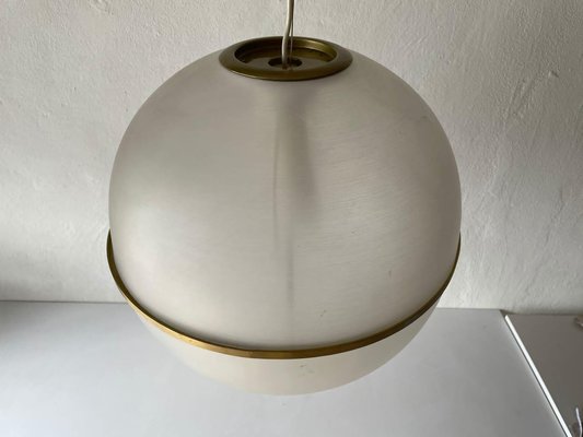 Italian Acrylic and Gold Metal Ball Design Ceiling Lamp, 1970s-RDS-1147842