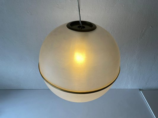 Italian Acrylic and Gold Metal Ball Design Ceiling Lamp, 1970s-RDS-1147842