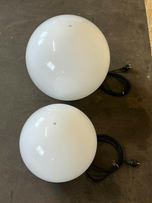 Italian Acrylic Ball Floor Lamp, 1960s, Set of 2-EJL-1116069