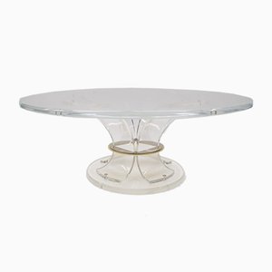 Italian Acrylic Coffee Table with Bicolor Ring, 1970s-KQB-725235