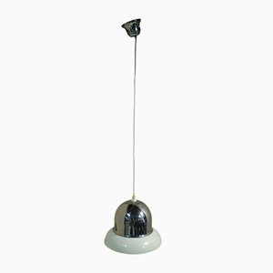 Italian Acrylic Glass and Steel Ceiling Lamp attributed to Guzzini, 1970s-ERB-553504