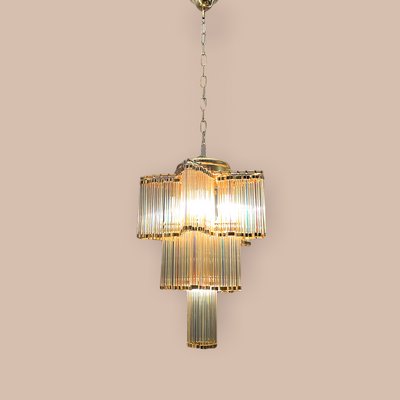 Italian Acrylic Glass Brass Chandelier-JJC-1356733