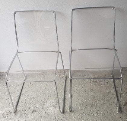 Italian Acrylic Glass Chairs from Calligaris, Set of 2-QDP-962425