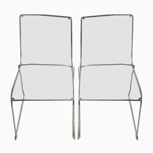 Italian Acrylic Glass Chairs from Calligaris, Set of 2-QDP-962425