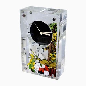 Italian Acrylic Glass Clock by Aldo Lanciano, 1980s-GKB-841286