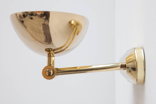 Italian Adjustable Brass Up Light Sconce from Lightolier, 1970s-KL-620316