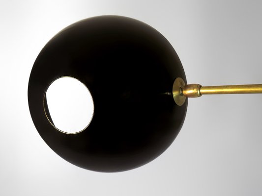 Italian Adjustable Counterweight Lamp in Brass in the style of Stilnovo, 1960s-WLO-2035372