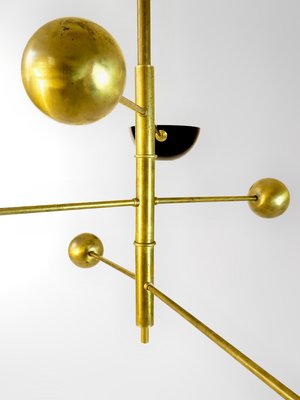 Italian Adjustable Counterweight Lamp in Brass in the style of Stilnovo, 1960s-WLO-2035372