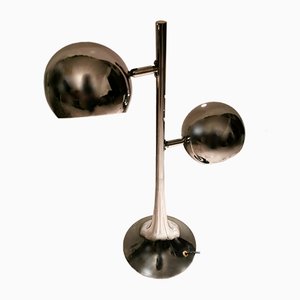 Italian Adjustable Polished Steel Table Lamp, 1960s-QRS-573285