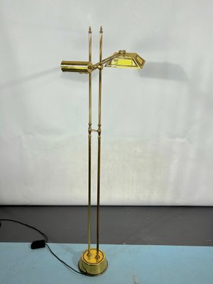 Italian Adjustable Solid Brass Floor Lamp, 1970s-OT-1298489