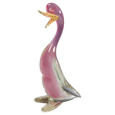 Italian Alabaster Art Glass Duck by Archimedes Seguso, 1950s-KJP-1327065