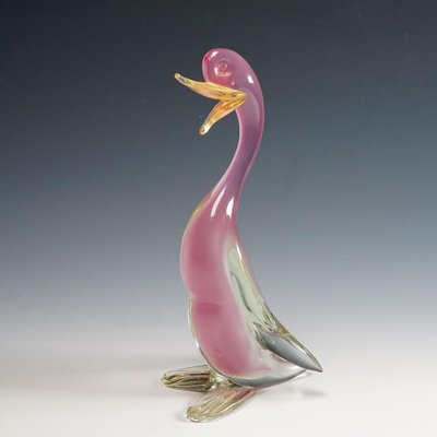 Italian Alabaster Art Glass Duck by Archimedes Seguso, 1950s-KJP-1327065