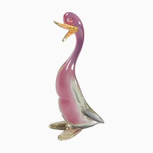 Italian Alabaster Art Glass Duck by Archimedes Seguso, 1950s-KJP-1327065