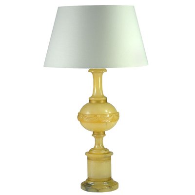 Italian Alabaster Baluster Lamp, 1960s-GIW-1315499