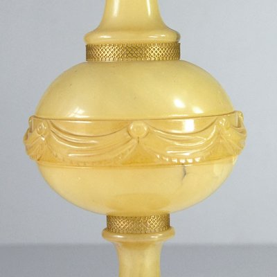 Italian Alabaster Baluster Lamp, 1960s-GIW-1315499