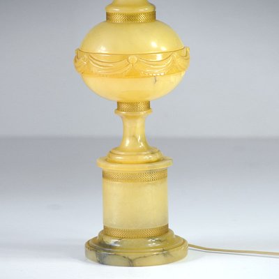 Italian Alabaster Baluster Lamp, 1960s-GIW-1315499