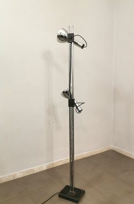 Italian Aluminum & Chromed Metal Floor Lamp from Luci Italia, 1970s-ZST-1219614