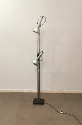 Italian Aluminum & Chromed Metal Floor Lamp from Luci Italia, 1970s-ZST-1219614