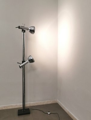 Italian Aluminum & Chromed Metal Floor Lamp from Luci Italia, 1970s-ZST-1219614