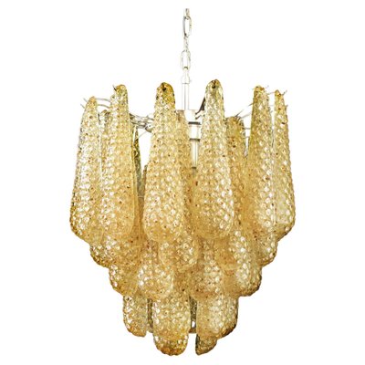 Italian Amber Crystal Chandeliers, Murano, Set of 2-OVO-1235229