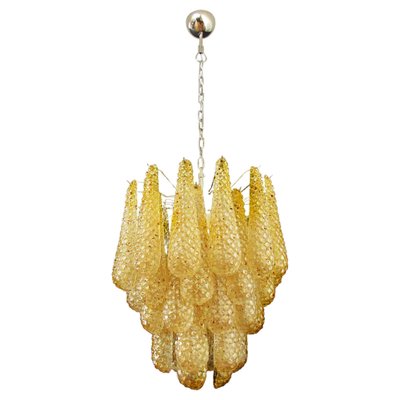 Italian Amber Crystal Chandeliers, Murano, Set of 2-OVO-1235229