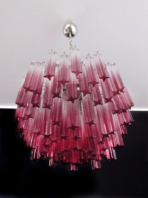 Italian Ametyst Shade Chandeliers in Murano, 1980s, Set of 2-OVO-1235248