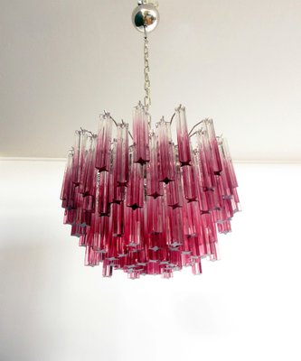 Italian Ametyst Shade Chandeliers in Murano, 1980s, Set of 2-OVO-1235248