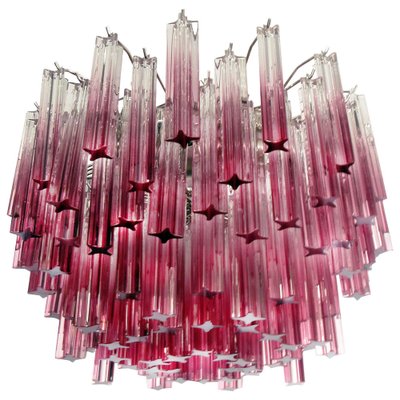 Italian Ametyst Shade Chandeliers in Murano, 1980s, Set of 2-OVO-1235248