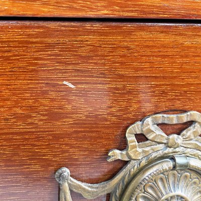 Italian Antique Brass and Marble Chest of Drawers, 1900s-GDD-2034359