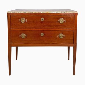 Italian Antique Brass and Marble Chest of Drawers, 1900s-GDD-2034359