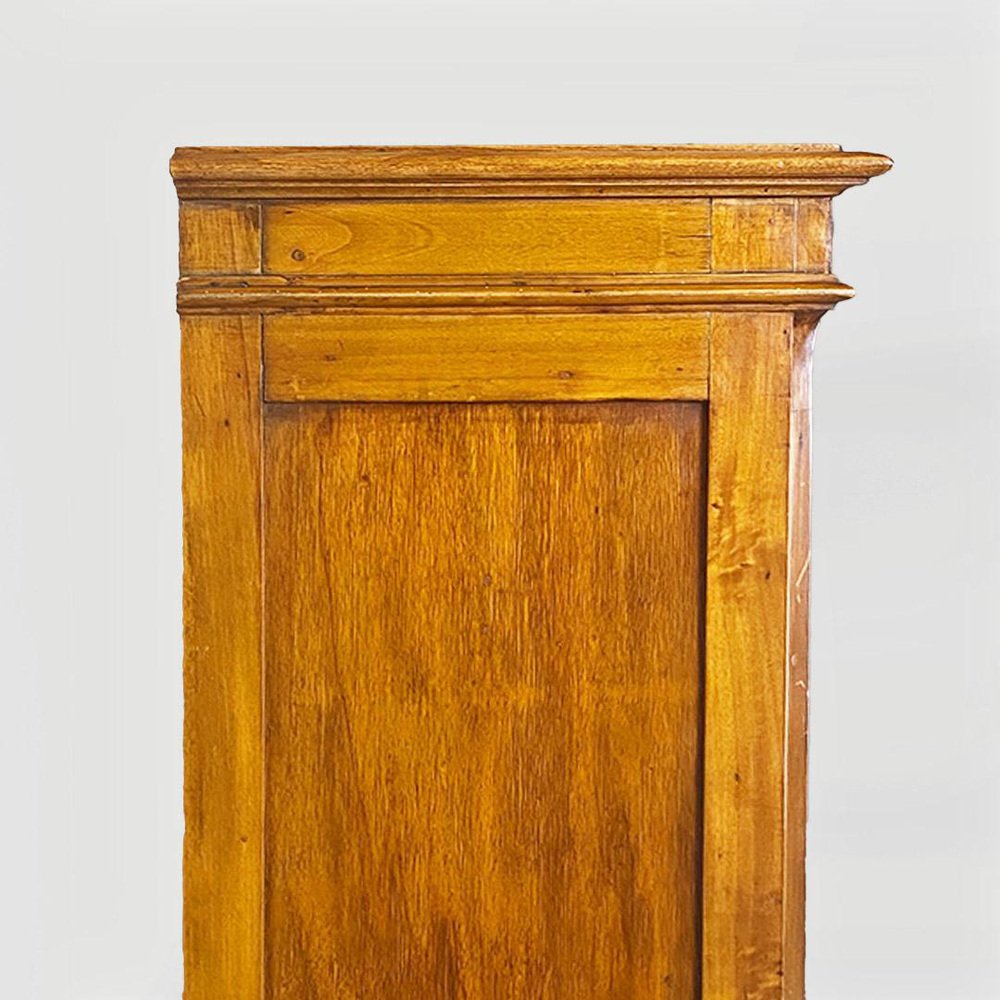 Italian Archive Cabinet in Walnut Wood and Brass Details, 1940s