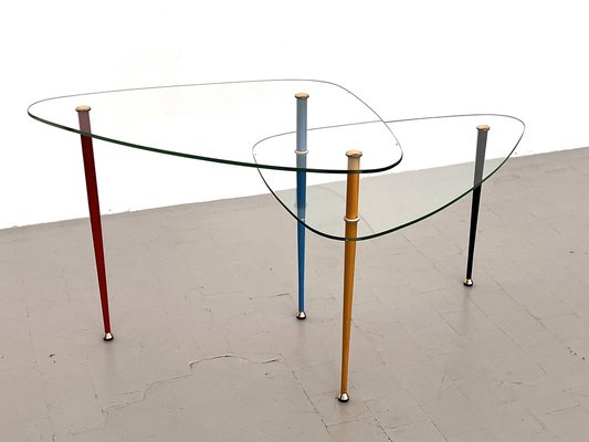 Italian Arlecchino Side Table in Glass by Edoardo Paoli for Vitrex, 1950s-VNE-1798797