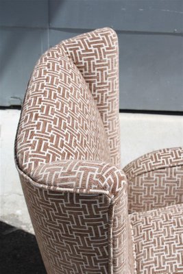 Italian Armchair in Geometric Velvet by Paolo Buffa, 1950s, Set of 2-EH-1263777