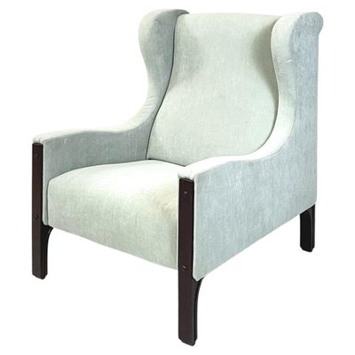 Italian Armchair in Light Grey Velvet by Tito Agnoli Mobilia, 1960s-GDD-1444436