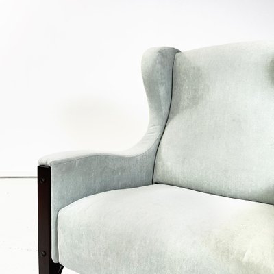 Italian Armchair in Light Grey Velvet by Tito Agnoli Mobilia, 1960s-GDD-1444436