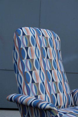 Italian Armchair in Optical Fabric from Arflex, 1950s-EH-1811367