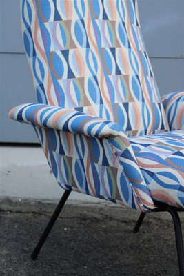 Italian Armchair in Optical Fabric from Arflex, 1950s-EH-1811367