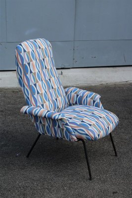 Italian Armchair in Optical Fabric from Arflex, 1950s-EH-1811367