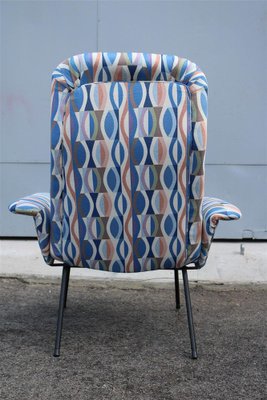 Italian Armchair in Optical Fabric from Arflex, 1950s-EH-1811367