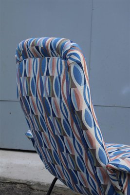 Italian Armchair in Optical Fabric from Arflex, 1950s-EH-1811367