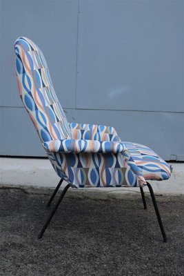 Italian Armchair in Optical Fabric from Arflex, 1950s-EH-1811367