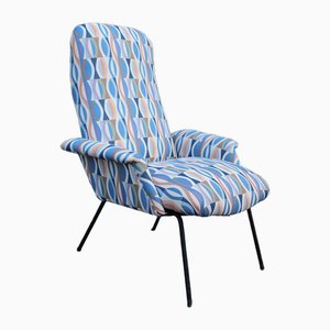 Italian Armchair in Optical Fabric from Arflex, 1950s-EH-1811367